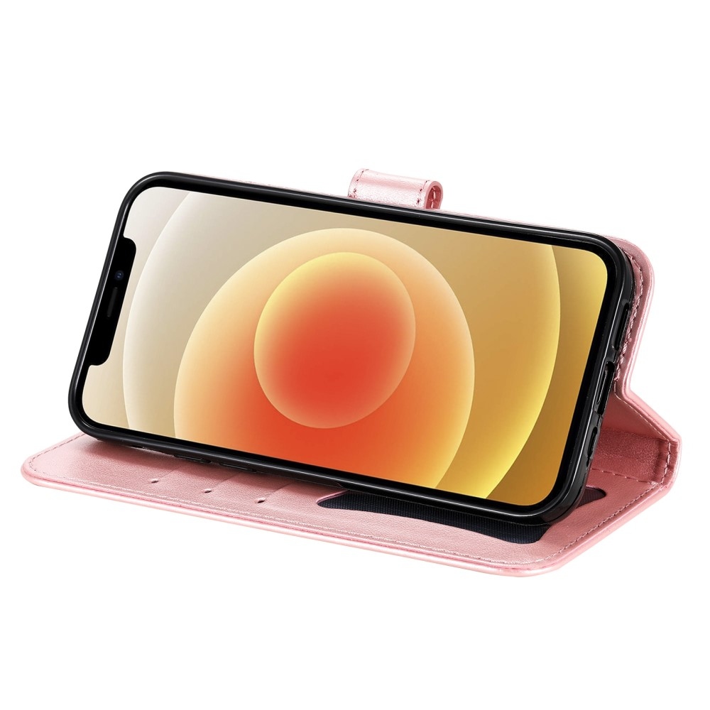 Floral knižkové púzdro na Realme 14 5G - ružové