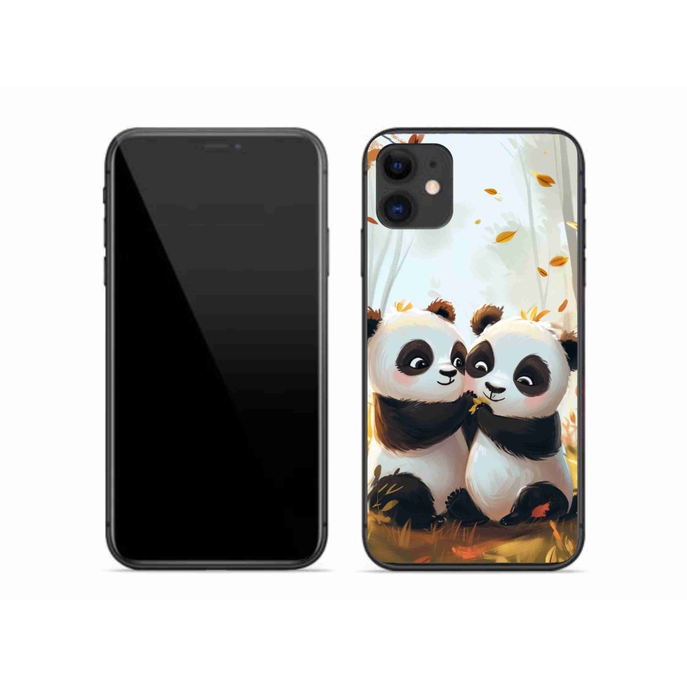 Gélový kryt mmCase na iPhone 11 - pandy