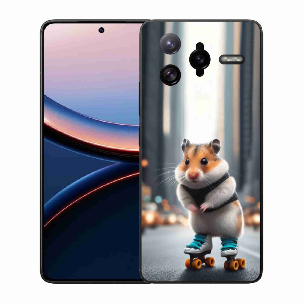 Gélový kryt mmCase na Xiaomi Poco F7 Ultra - škrečok na korčuliach