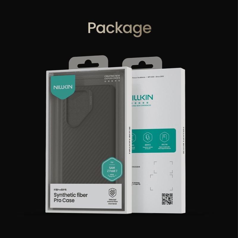 Nillkin Synthetic Fiber PRO Magnetic Zadný Kryt pre Samsung Galaxy Z Fold 7 Black