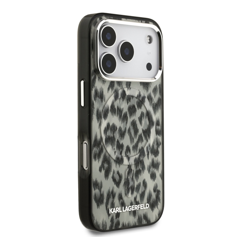 Karl Lagerfeld IML Leopard MagSafe zadný kryt pre iPhone 17 Pro Brown