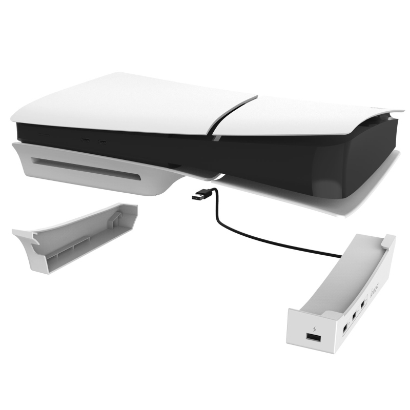 iPega P5S008 Horizontálne Stojan s USB HUB pre PS5 Slim White