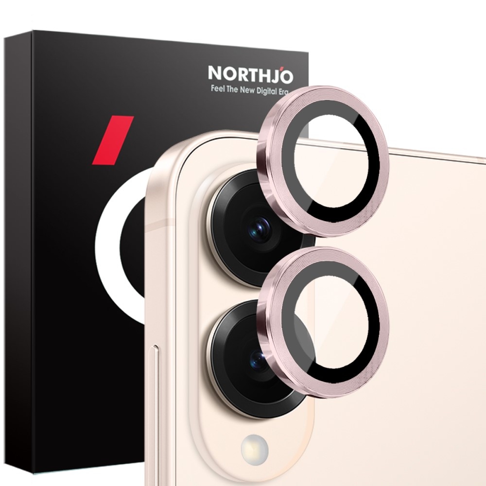 NORTHJO sklo šošovky fotoaparátu na Samsung Galaxy S25 Edge (samostatné sklá) - ružové