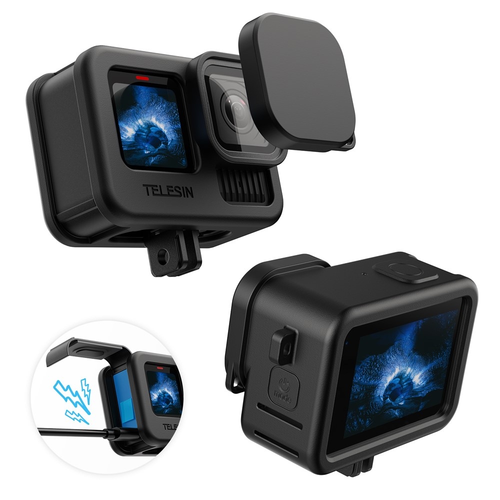 TELESIN silikónové ochranné puzdro s krytkou objektívu pre GoPro Hero 13/12/11/10/9