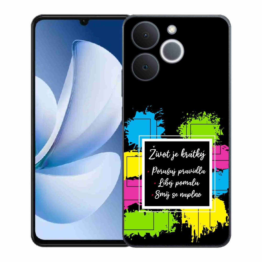 Gélový kryt mmCase na Realme Note 70T - citát 5 čierne pozadie