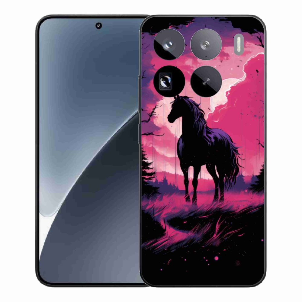 Gélový kryt mmCase na Xiaomi 15 Pro - čierny kreslený kôň 1