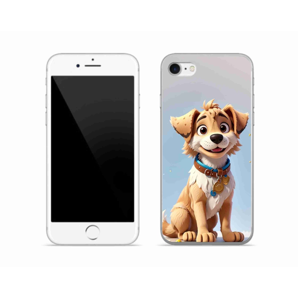 Gélový kryt mmCase na iPhone SE (2020) - kreslené šteňa