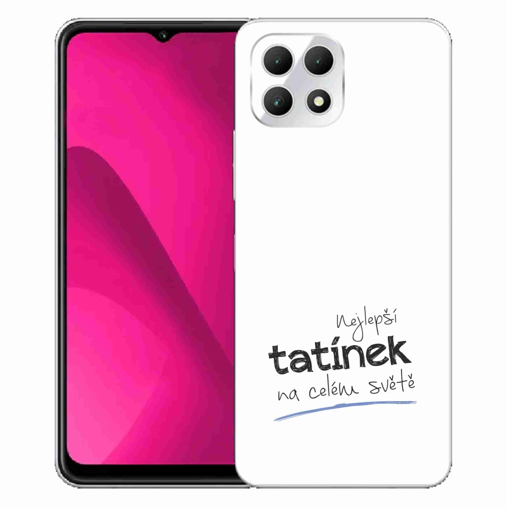 Gélový kryt mmCase na T-Mobile T Phone 2 - najlepšie otecko 4 biele pozadie