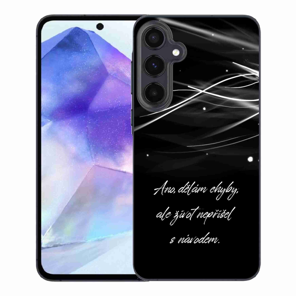 Gélový kryt mmCase na Samsung Galaxy A55 5G - citát čierne pozadie