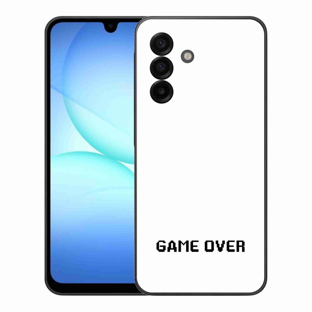 Gélový kryt mmCase na Samsung Galaxy A17 4G/5G - game over biele pozadie