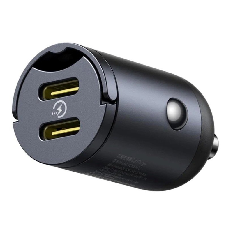 Mini nabíjačka do auta Baseus Tiny Star USB-C/USB-C 30W Cosmic Black