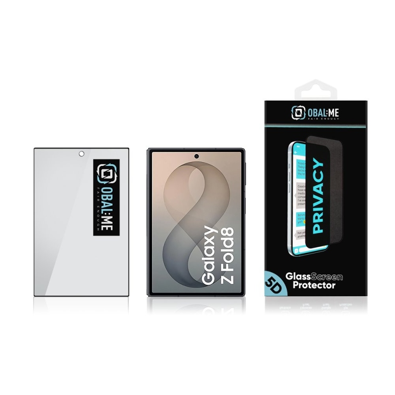 OBAL:ME Privacy 5D tvrdené sklo pre Samsung Galaxy Z Fold 8, čierne