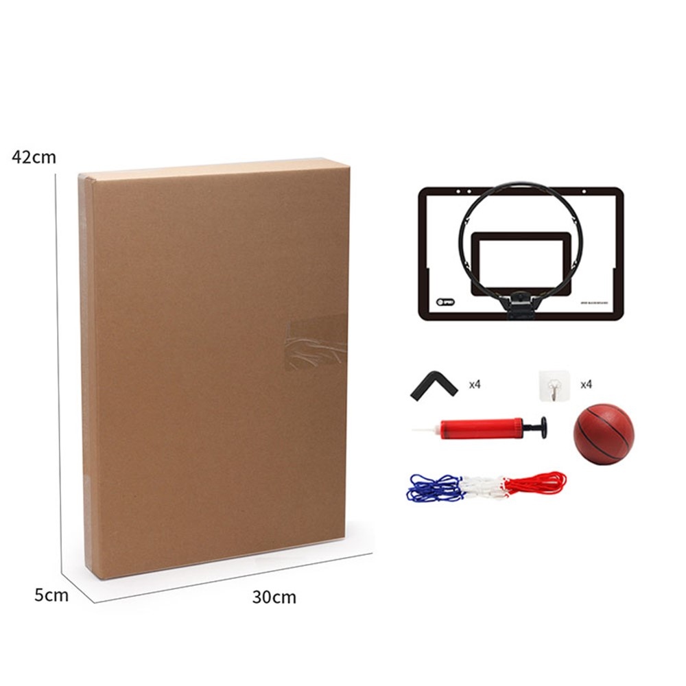 Závesný basketbalový kôš na dvere bez vŕtania - čierny