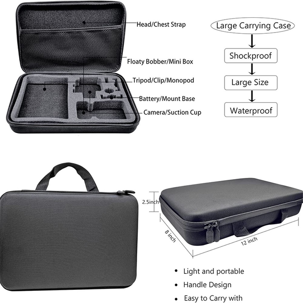 54v1 sada príslušenstva pre GoPro Hero 12/11/10/9 s vodotesným puzdrom