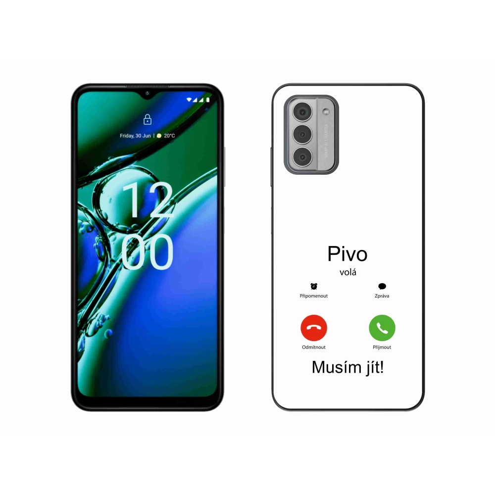 Gélový kryt mmCase na Nokia G42 - pivo volá biele pozadie