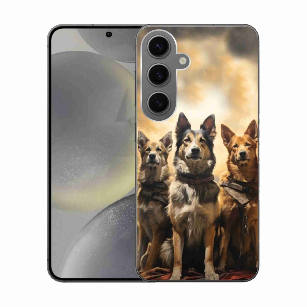 Gélový kryt mmCase na Samsung Galaxy S24 - tri psy
