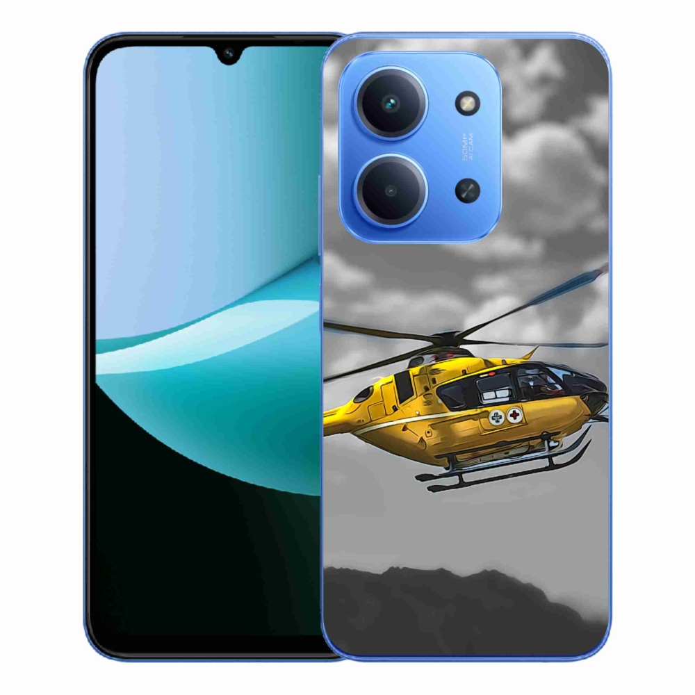 Gélový kryt mmCase na Xiaomi Redmi 15C 4G/5G (173mm) - žltá helikoptéra
