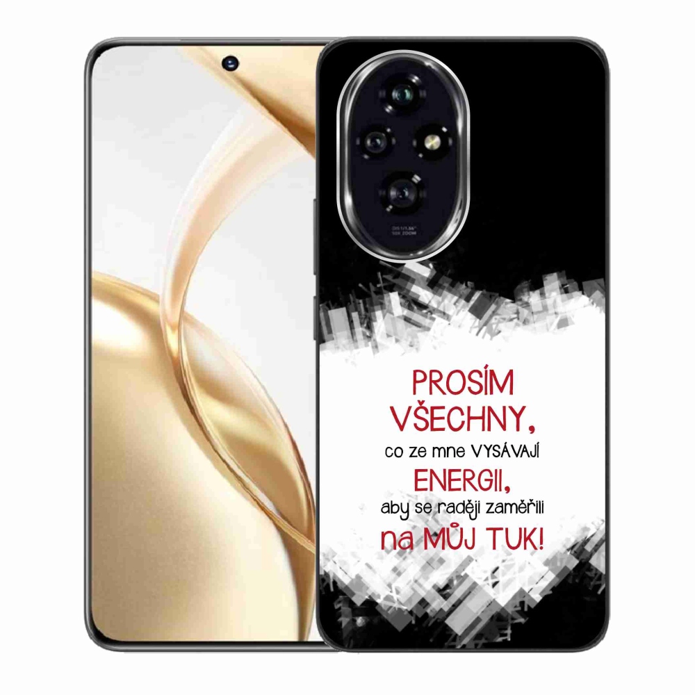 Gélový kryt mmCase na Honor 200 5G - vtipný text 1 červený