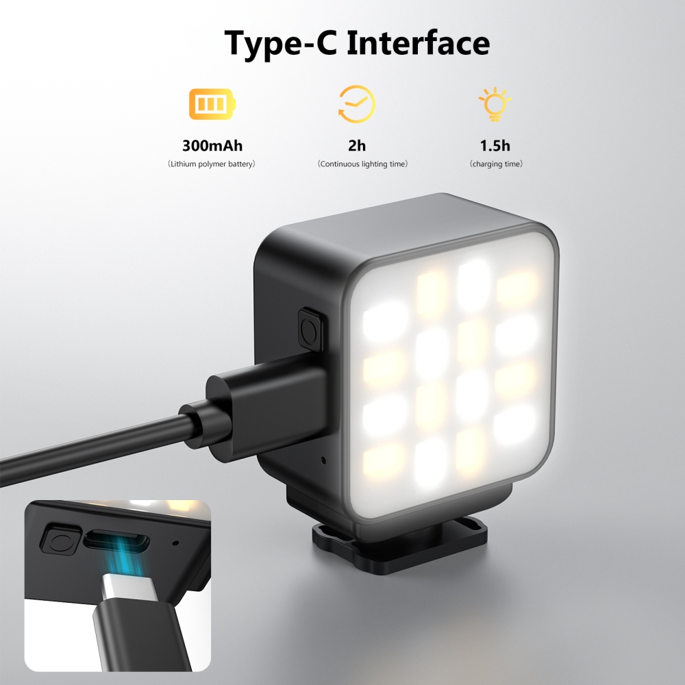 VRIG magnetické LED svetlo pre DJI Osmo Action 3, 4, 5 Pro a Pocket 3