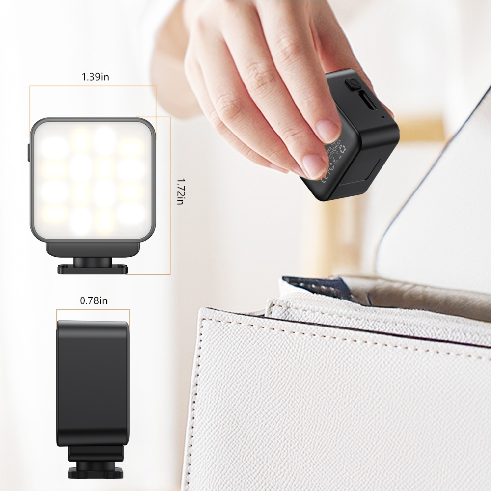 VRIG magnetické LED svetlo pre DJI Osmo Action 3, 4, 5 Pro a Pocket 3