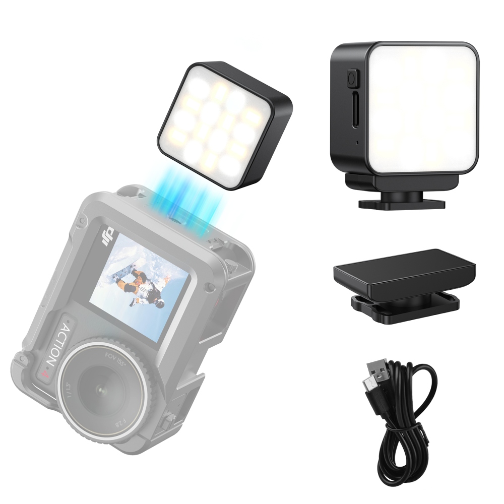 VRIG magnetické LED svetlo pre DJI Osmo Action 3, 4, 5 Pro a Pocket 3