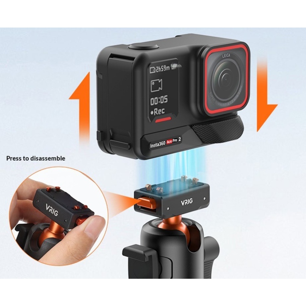 VRIG selfie tyč so statívom a Bluetooth diaľkovým ovládačom pre Insta360 X5 a Ace Pro 2