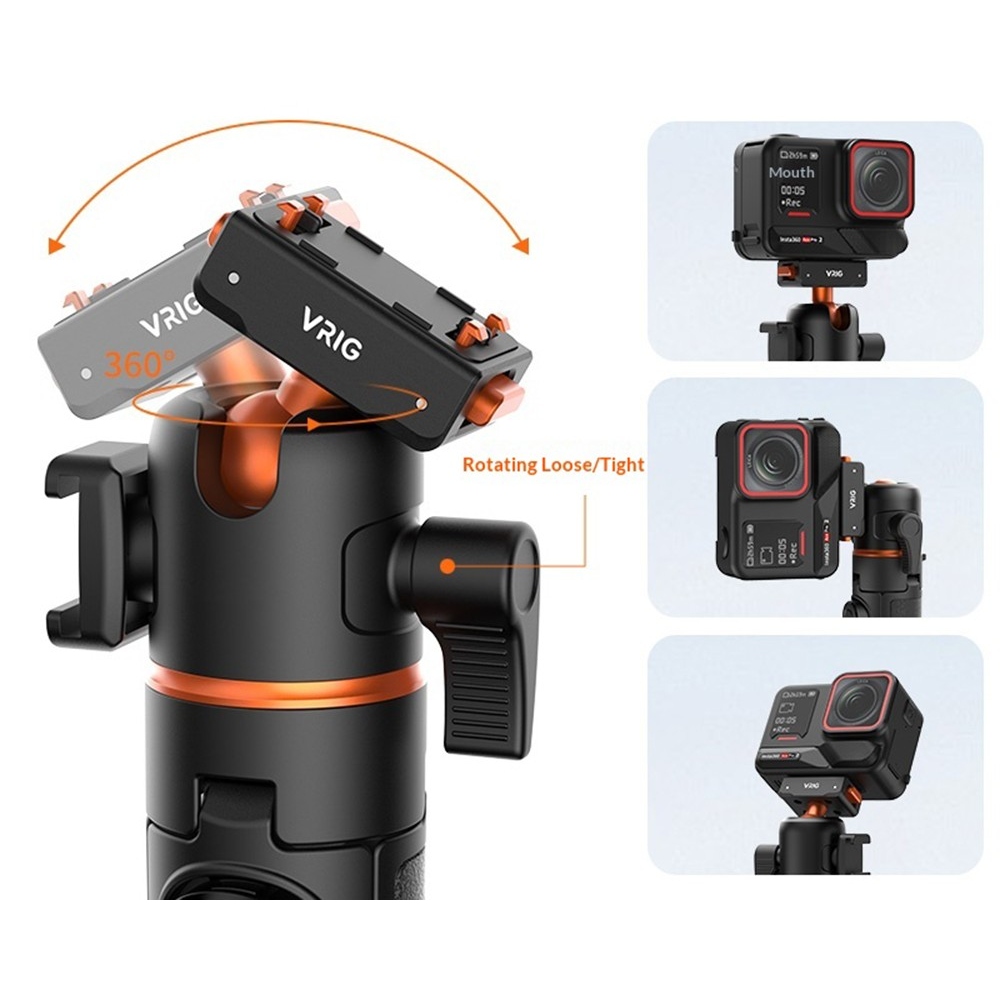 VRIG selfie tyč so statívom a Bluetooth diaľkovým ovládačom pre Insta360 X5 a Ace Pro 2