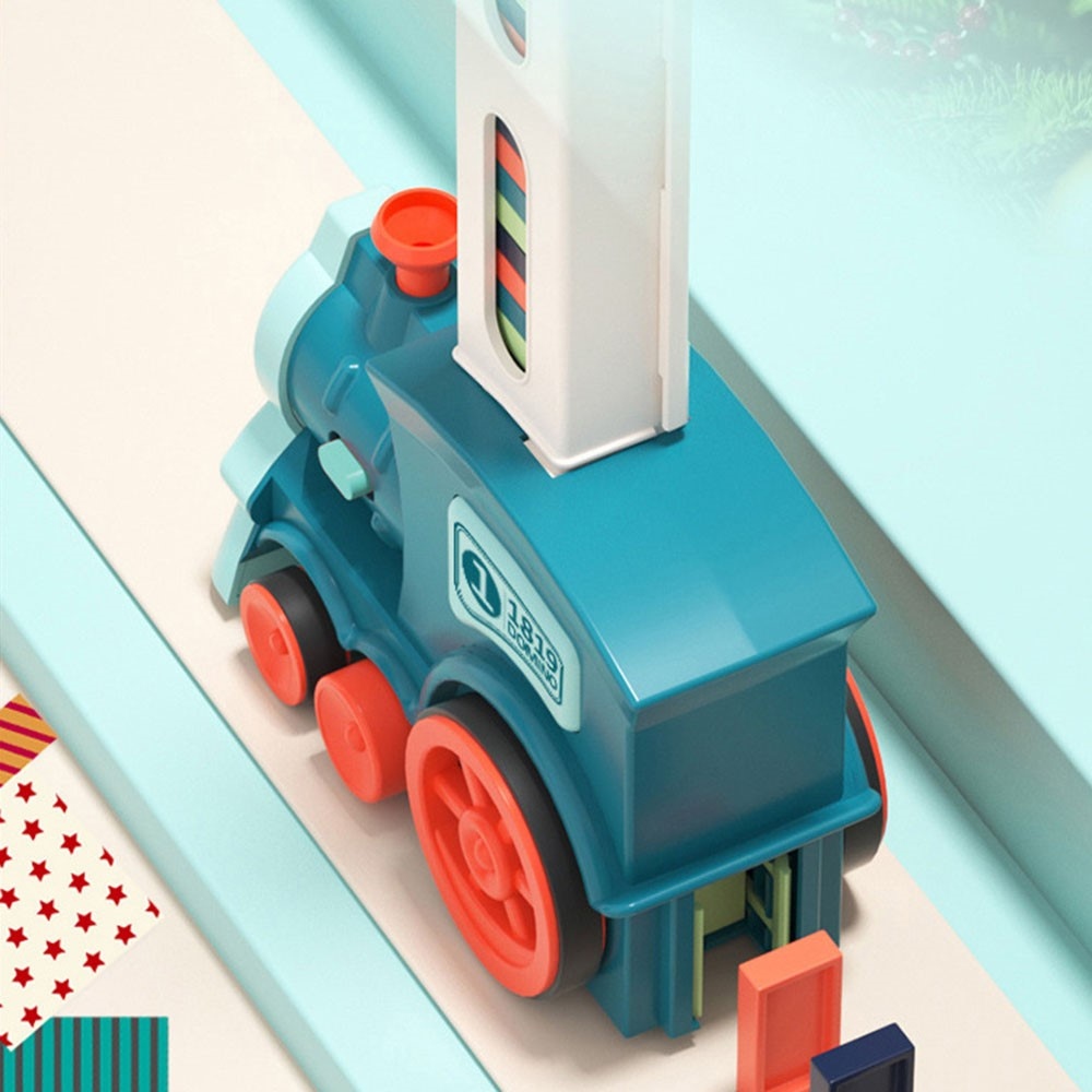 Elektrický vláčik na domino 60 ks so svetlom a zvukom
