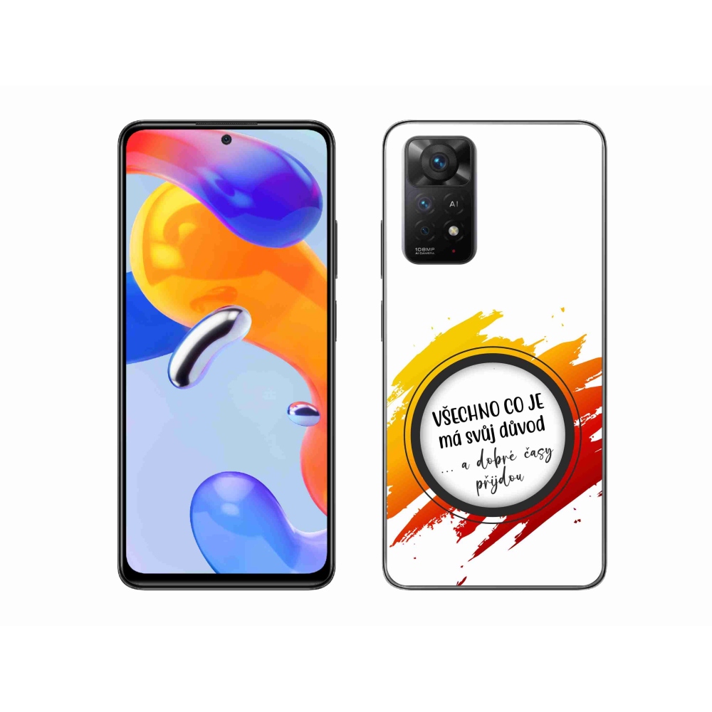 Gélový kryt mmCase na Xiaomi Redmi Note 11 Pro 4G/5G - citát 3 biele pozadie