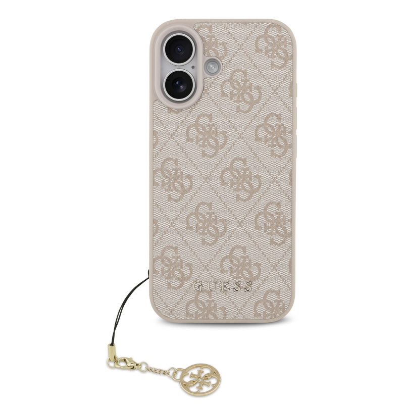 Guess 4G Charm Zadní Kryt pre iPhone 17 Tone on Tone Pink