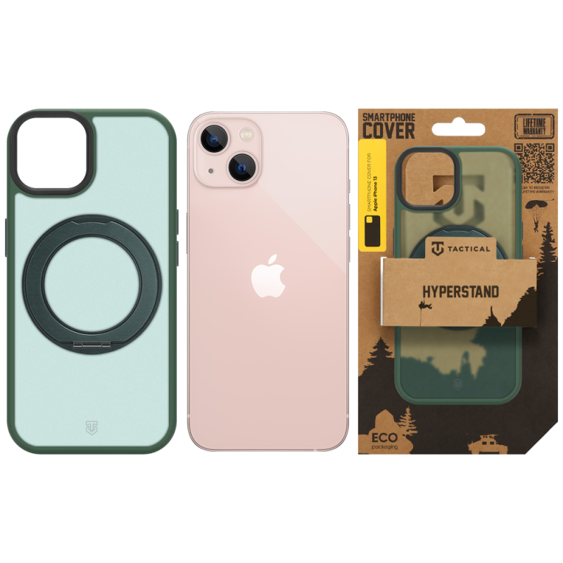 Tactical MagForce Hyperstand – puzdro pre Apple iPhone 13 v farbe Forest Green