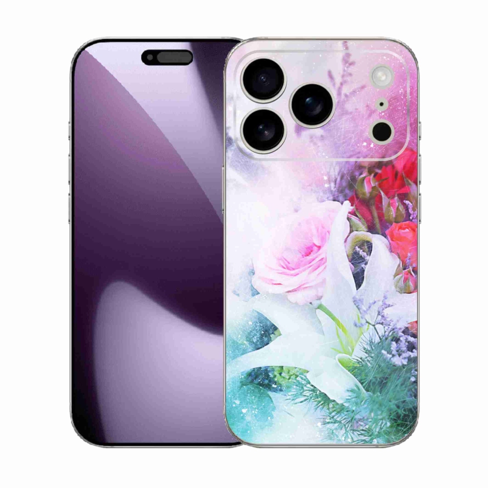 Gélový kryt mmCase na iPhone 17 Pro - kvety 4