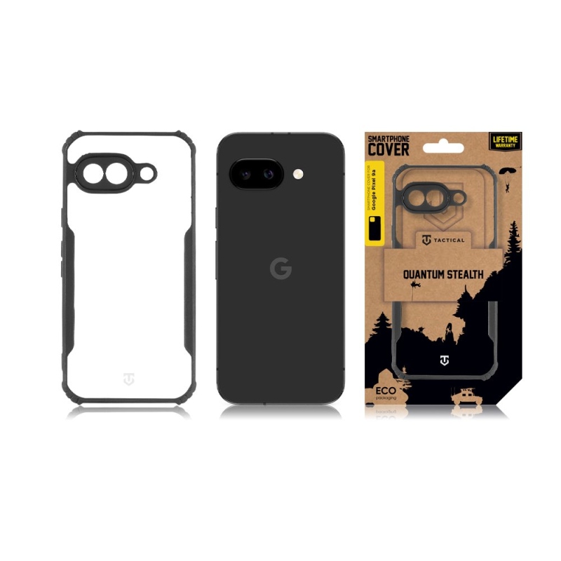 Tactical Quantum Stealth Kryt pre Google Pixel 9a Clear/Black