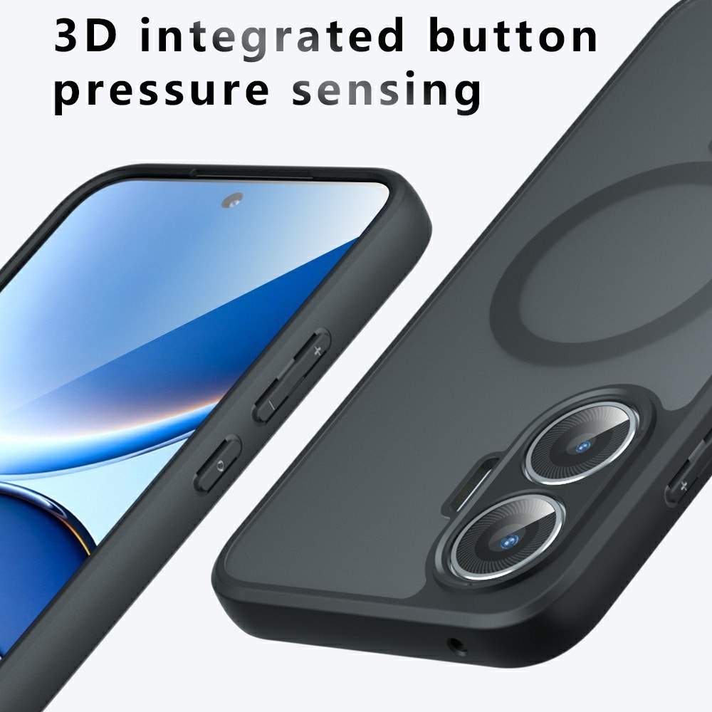 Case matný gélový obal s MagSafe na Xiaomi Poco F7 5G - čierny