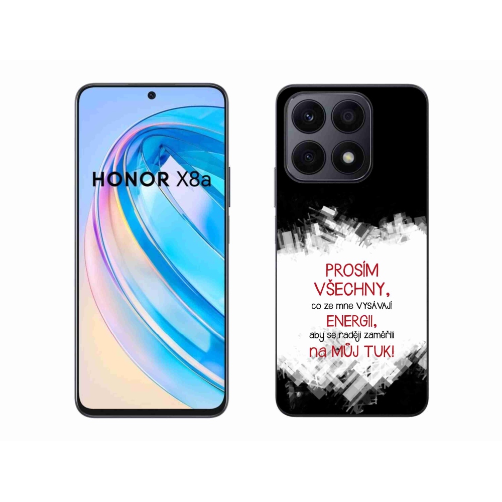 Gélový kryt mmCase na Honor X8a - vtipný text 1 červený