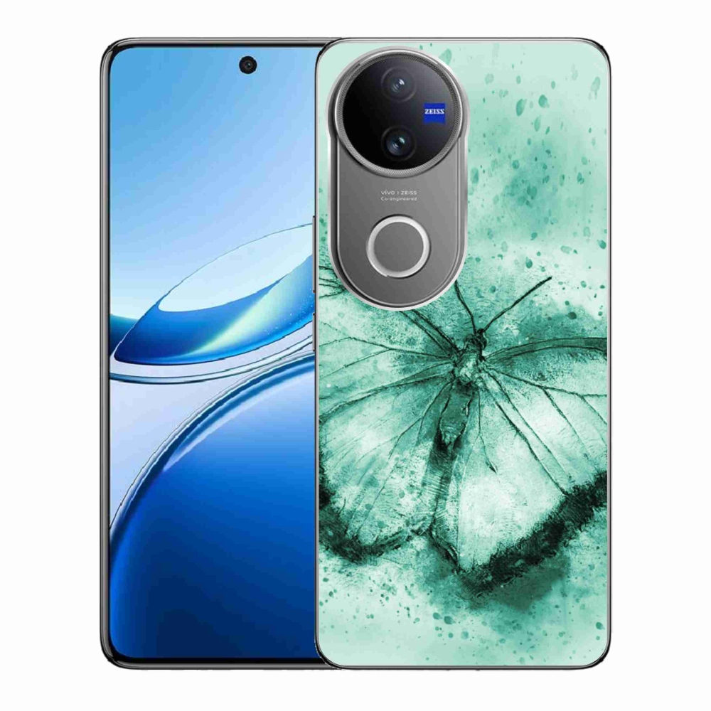Gélový kryt mmCase na Vivo V50 5G - zelený motýľ