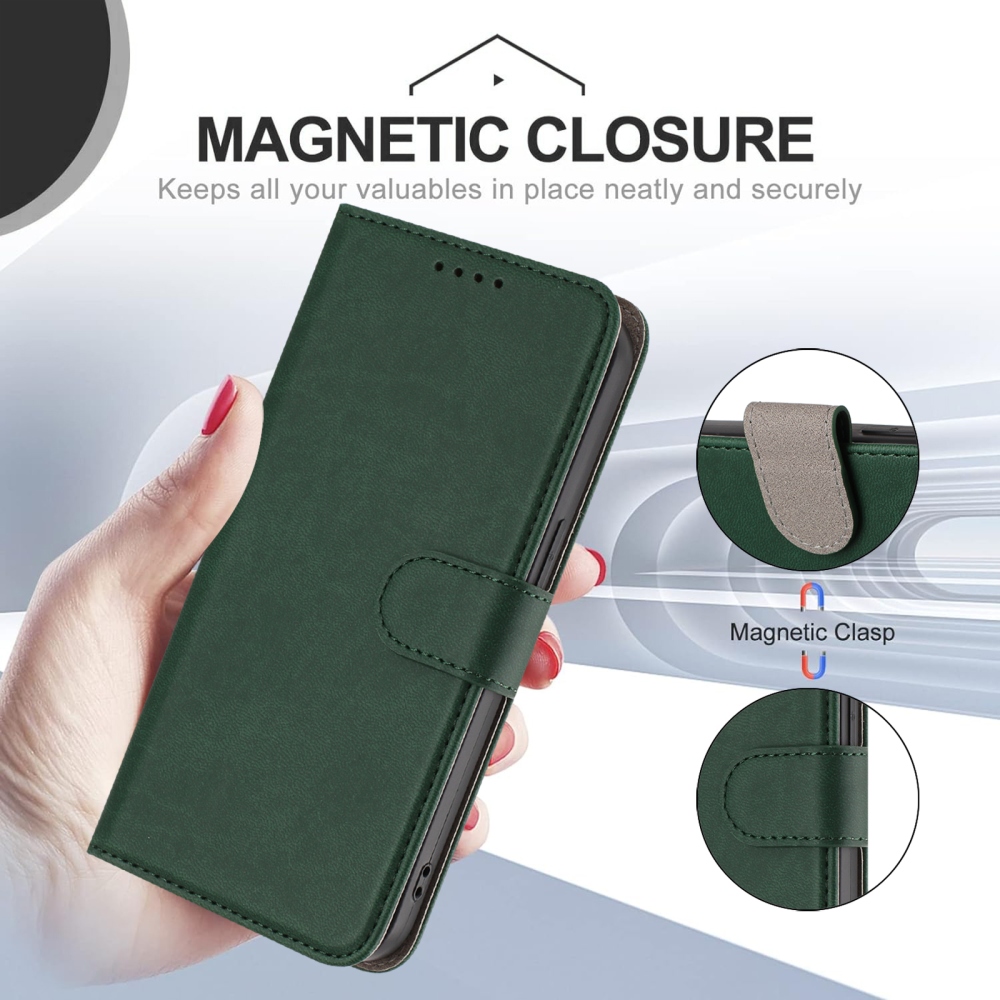 Snap knižkové púzdro na Xiaomi Redmi 15 4G/5G (171mm) - zelené