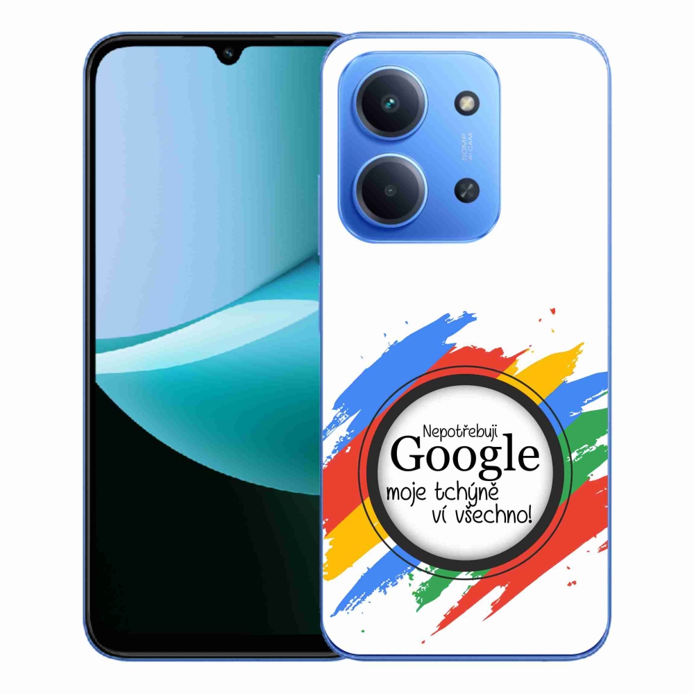 Gélový kryt mmCase na Xiaomi Redmi 15C 4G/5G (173mm) - svokra vie všetko biele pozadie