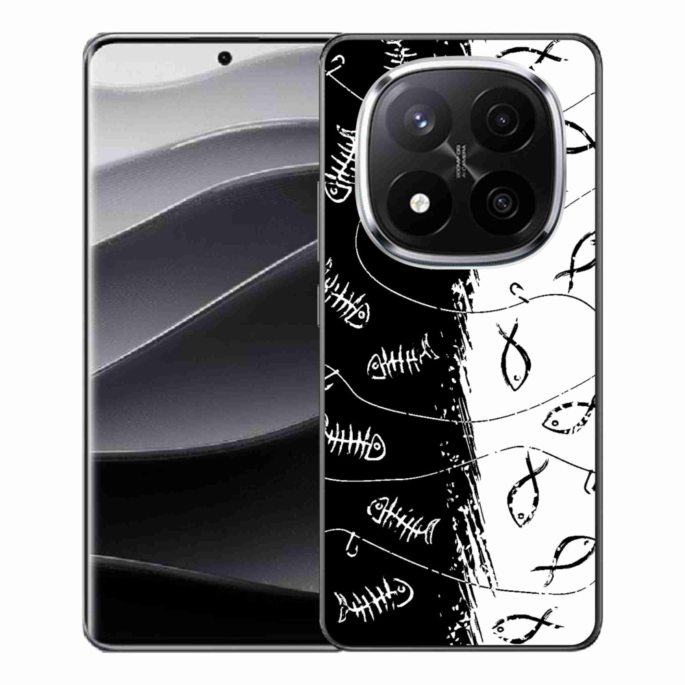 Gélový kryt mmCase na Xiaomi Redmi Note 14 Pro+ 5G - kostry a rybky
