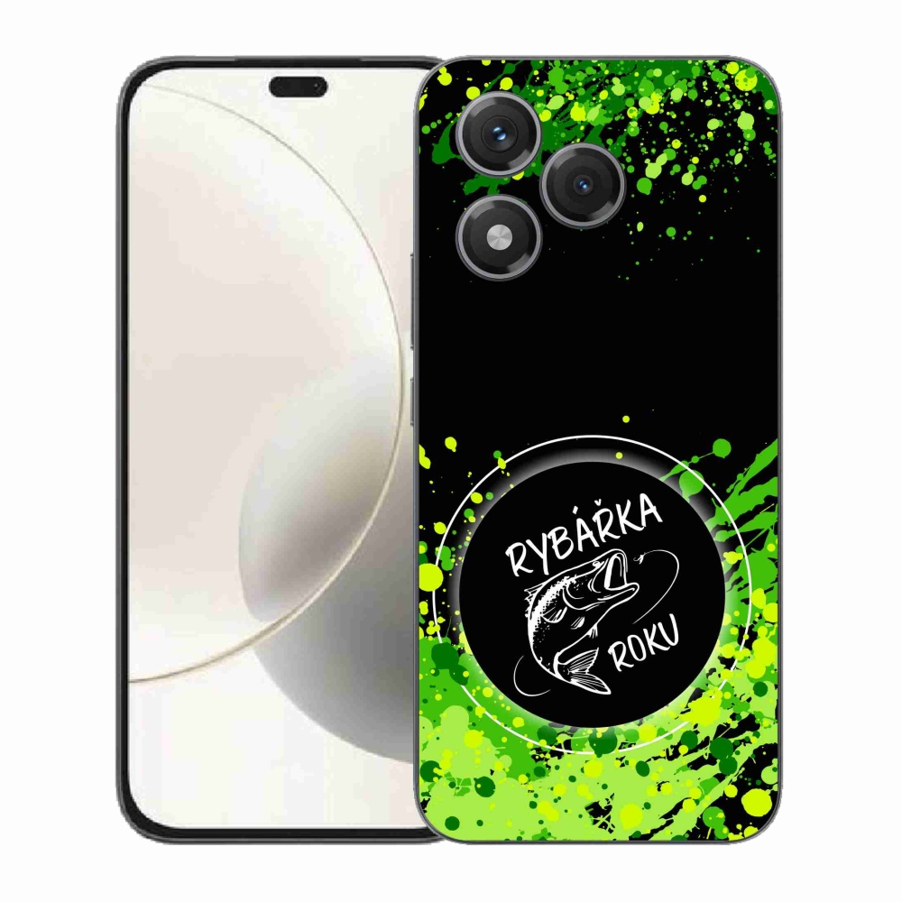 Gélový kryt mmCase na Honor 400 Lite - rybárka roku čierne pozadie