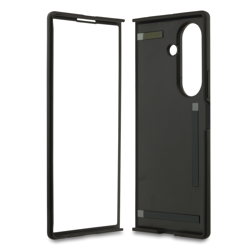 Guess PU kožený 4G farebný magnetický zadný kryt pre Samsung Galaxy Z Fold 7 Black