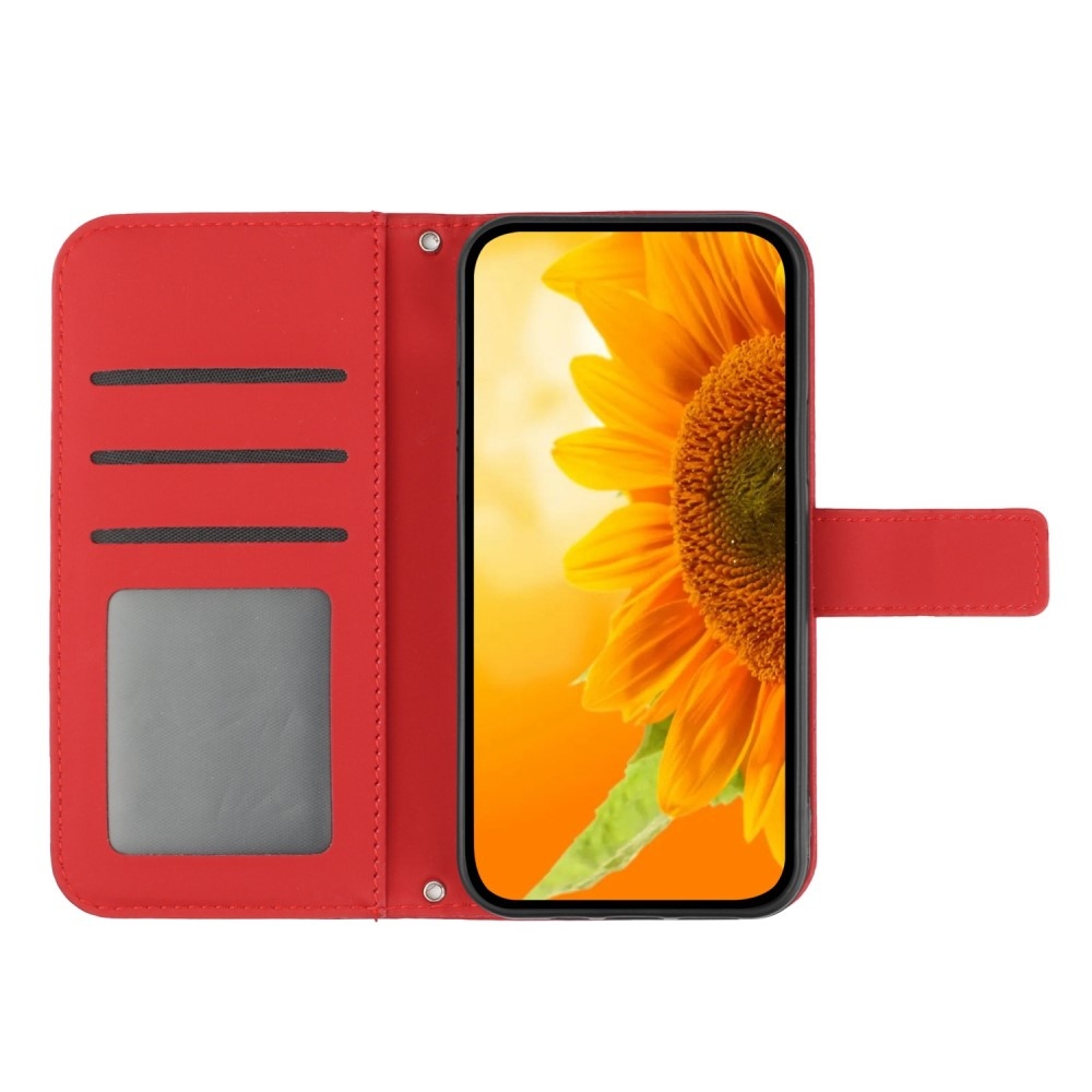 Sunflower knižkové púzdro na Vivo X80 Lite - červené