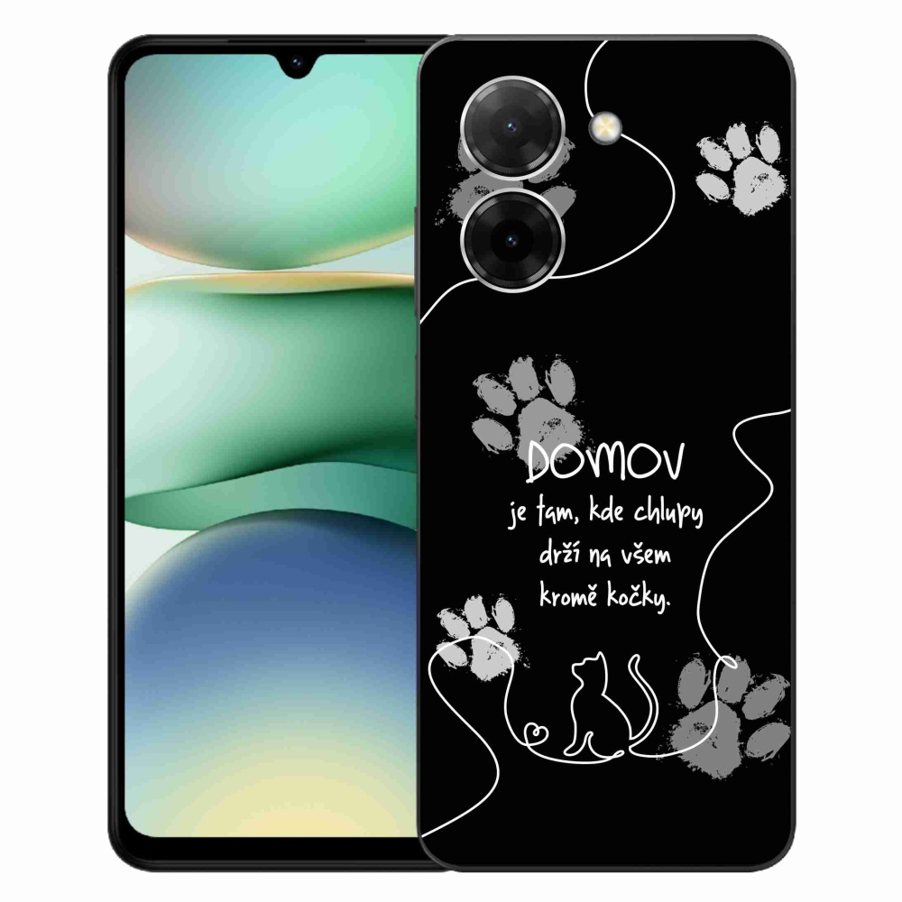 Gélový kryt mmCase na Xiaomi Redmi A5 (173.45x79.35x8.45mm) - mačacie motív čierne pozadie