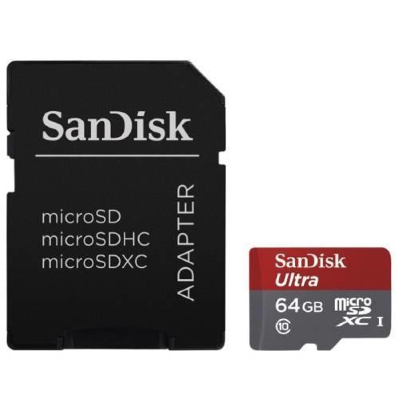 Vysokorýchlostná pamäťová karta SanDisk Ultra microSDXC 64 GB 100 MB/s Class 10 UHS-I, Android vrátane SD adaptéra