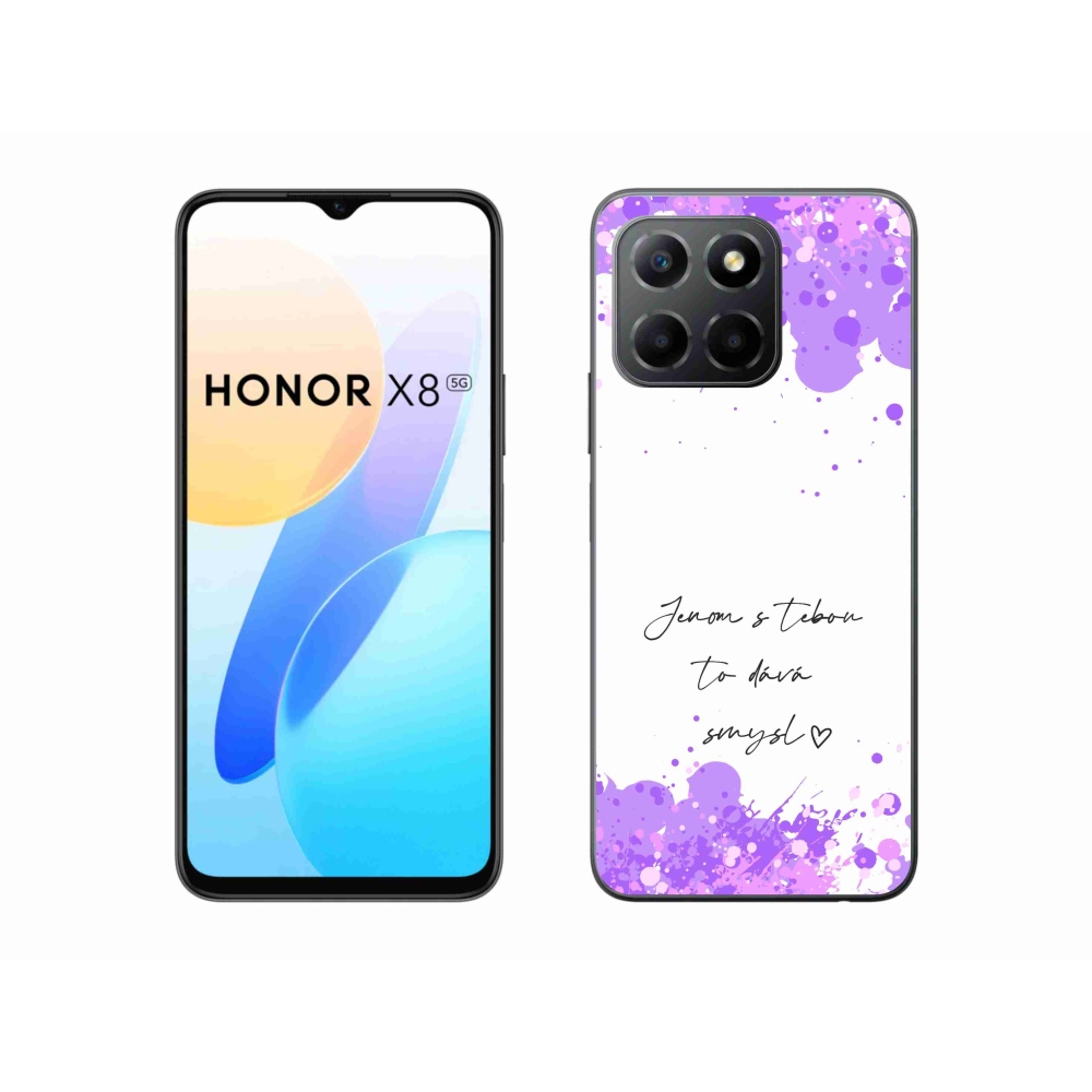 Gélový kryt mmCase na Honor X8 5G/Honor 70 Lite 5G - zamilovaný text biele pozadie