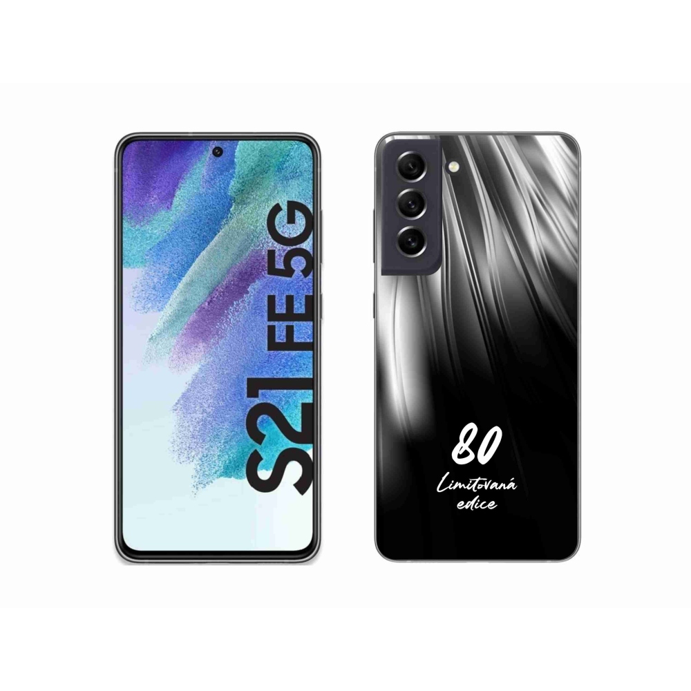 Gélový kryt mmCase na Samsung Galaxy S21 FE 5G - 80 limitovaná edícia čierne pozadie