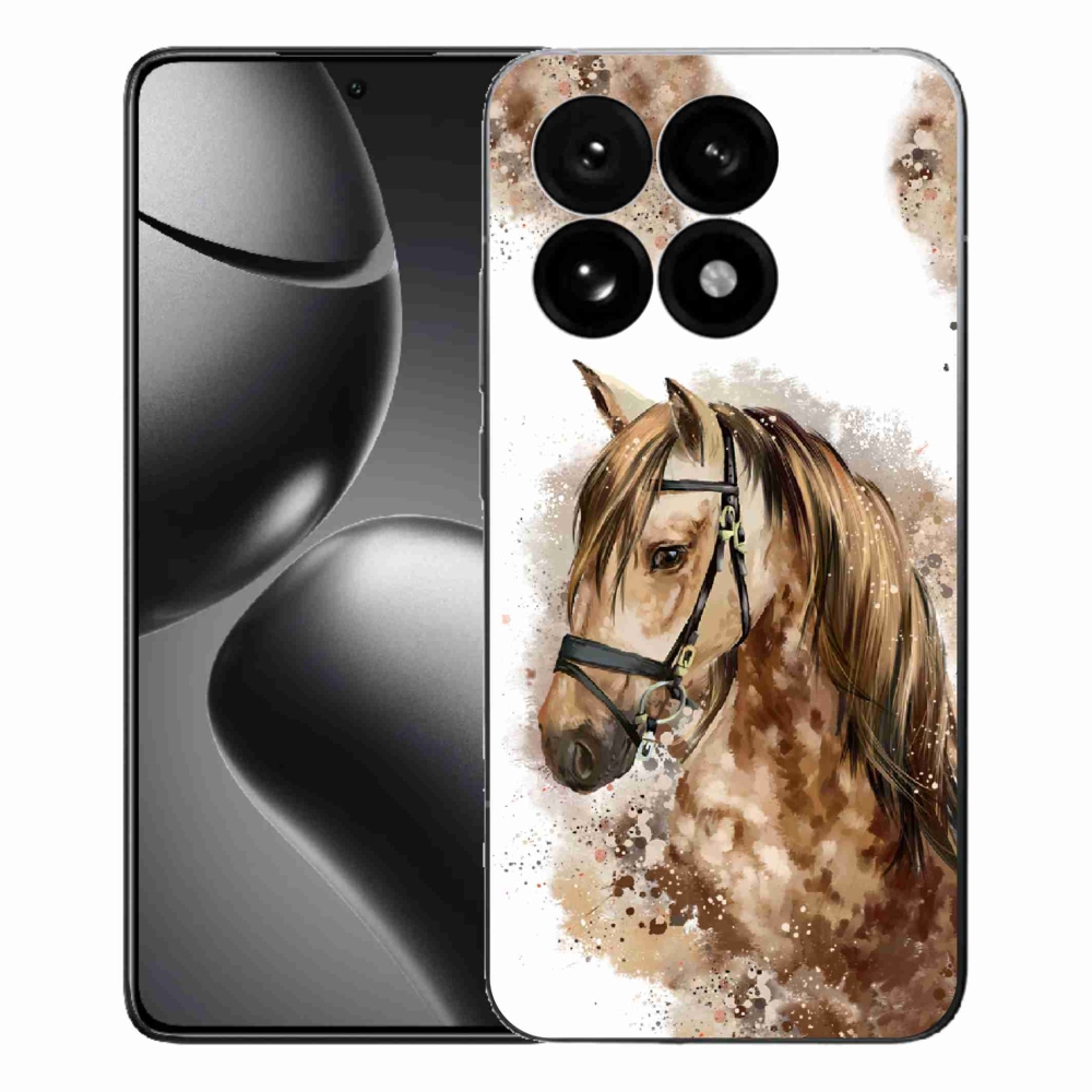 Gélový kryt mmCase na Xiaomi 15T - hnedý kreslený kôň