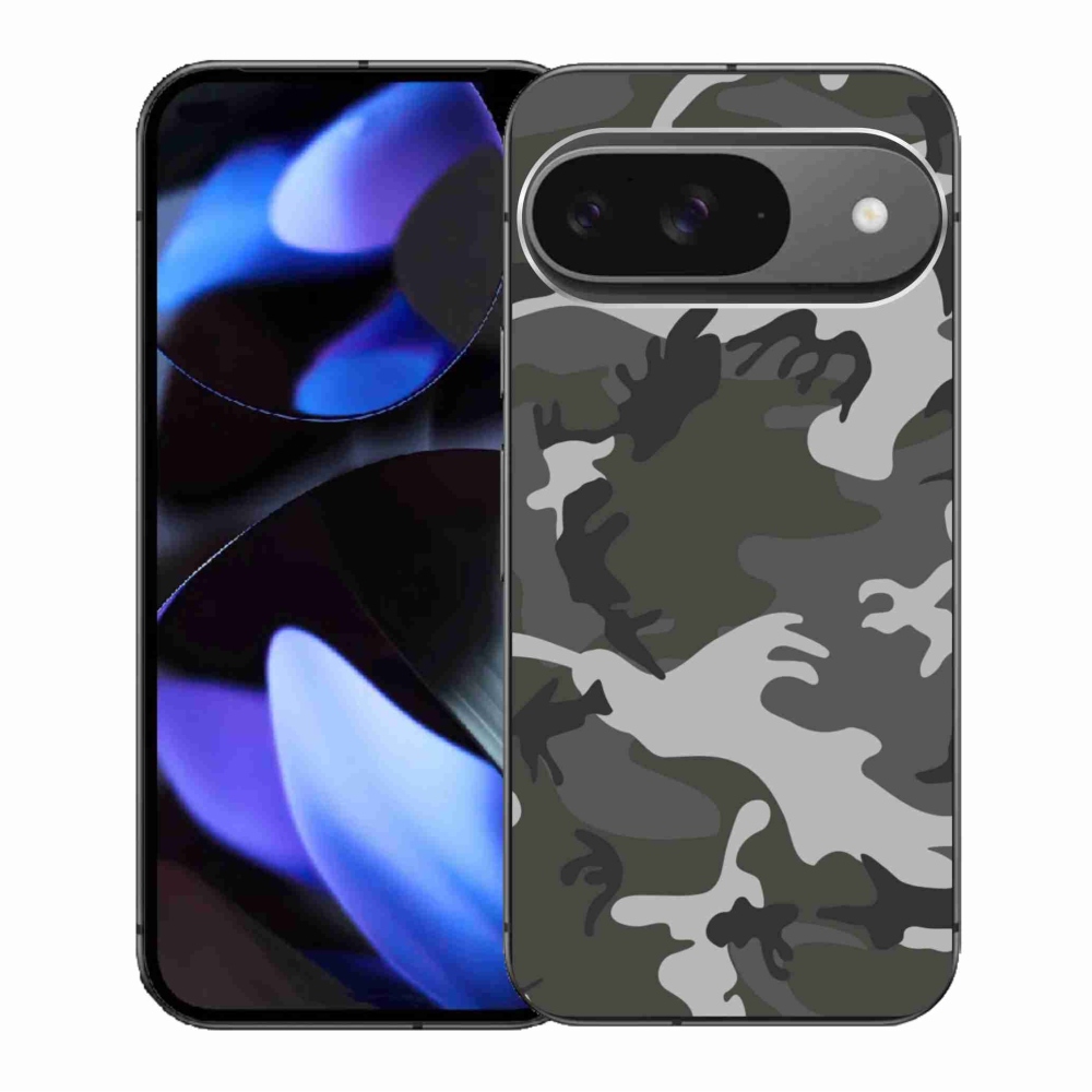 Gélový kryt mmCase na Google Pixel 9/9 Pro - maskáčový vzor