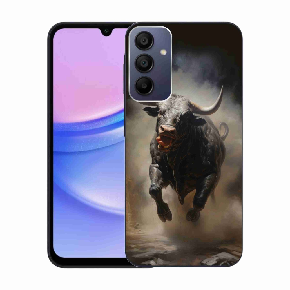 Gélový kryt mmCase na Samsung Galaxy A15 4G/5G - rozzúrený býk