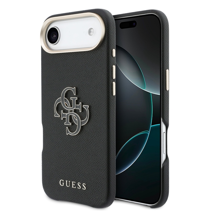 Zadný kryt s logom Guess PU Resin pre iPhone Air Black